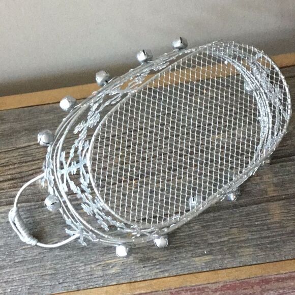 Snowflake Xmas gift basket table decoration Christmas winter - Picture 5 of 7